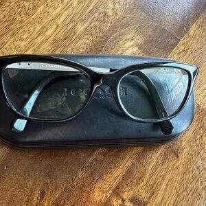 Coach Black Sunglasses with metal accents